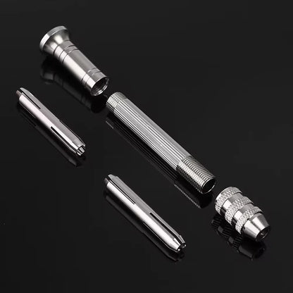0.8-3.0mm Mini Hand Drill Woodworking Tools Drilling Rotary Tool Manual Twist Drill Bit Watchmaker Pin Vice Watch Repair Tool