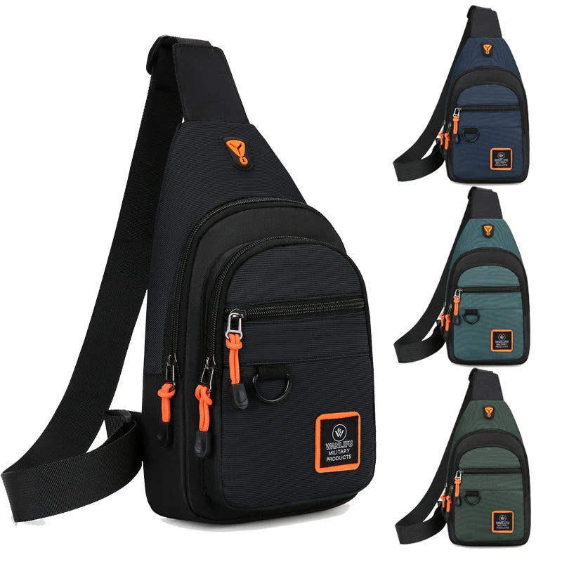 Men's Leisure Outdoor Hiking Bike Shoulder Bag, Waterproof Sports Crossbody Bag, Travel Backpack, Men's Chest Bag, Shoulder B