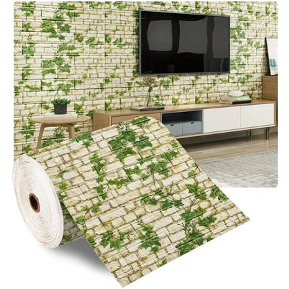 70cmx1/5/10m 3D Wallpaper Decoration Self-adhesive Antique Foam Brick Wallpaper Living Room Bedroom Waterproof 3d Wall Sticke