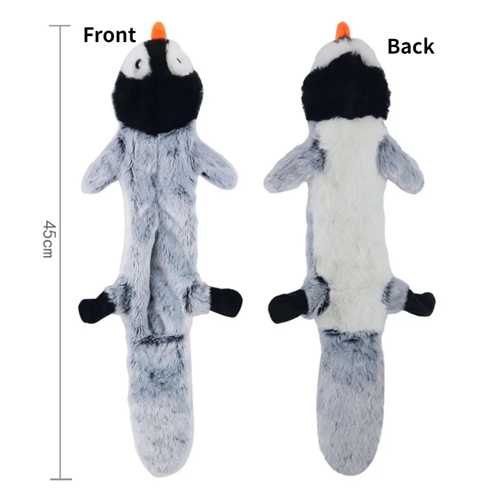 Funny Simulated Animal No Stuffing Dog Toy with Squeakers Durable Stuffingless Plush Squeaky Dog Chew Toy Crinkle Pet Squeak 