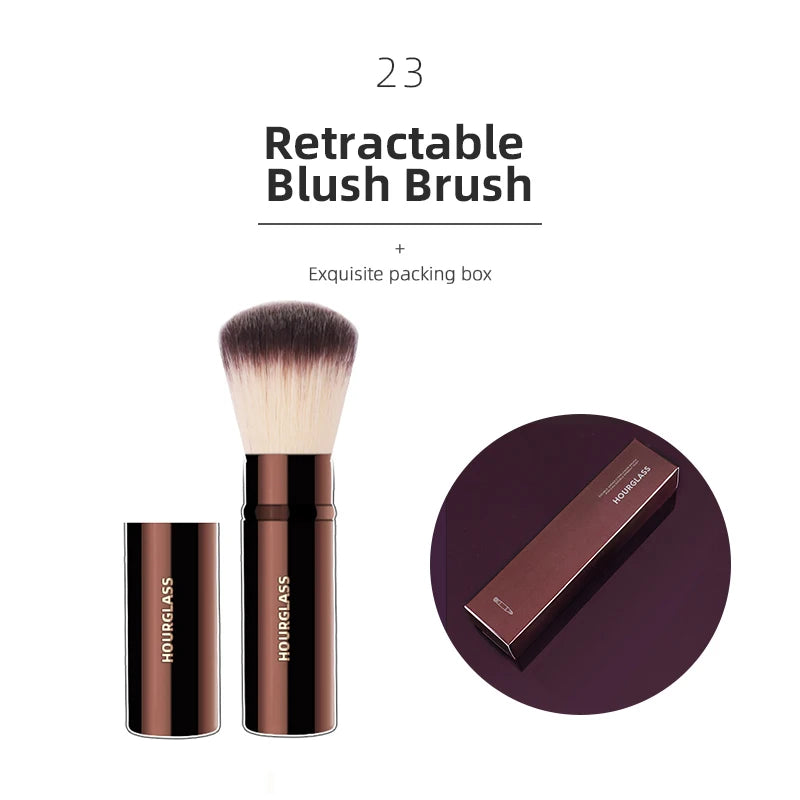Hourglass Makeup Brushes Powder Foundation Concealer Blusher Bronzer Eye Shadow Eyebrow Eyeliner Sculpting Brush - 23