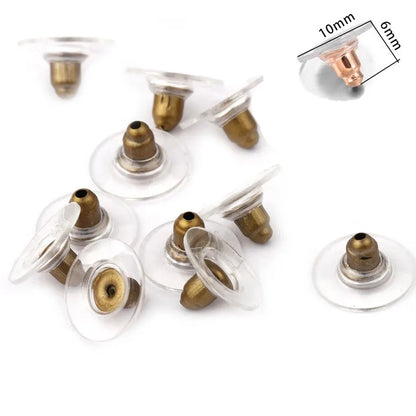 200-2000pcs Soft Silicone Rubber Earring Back Stoppers for Stud Earrings DIY Earring Findings Accessories Bullet Tube Ear Plu