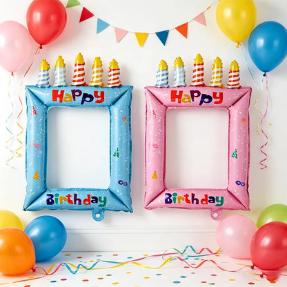 28inch Princess Theme Balloon Photo Frame, Selfie Photography Backdrop Prop Balloons, for Birthday Party Celebrations Decorat