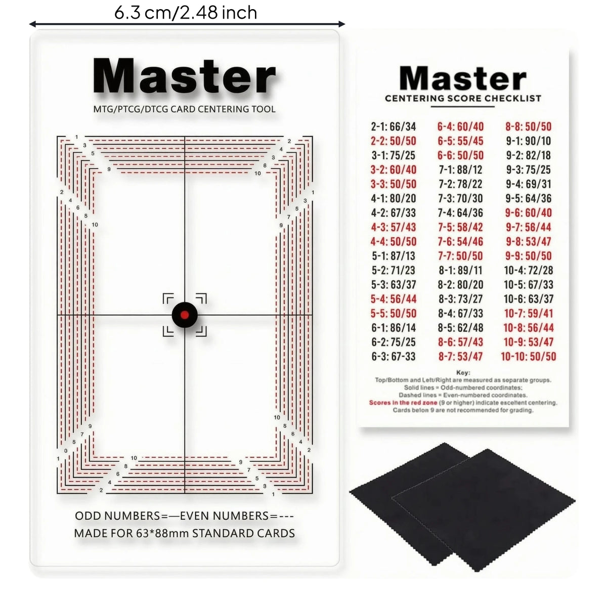 Card Centering Grading Tool for Pokémon TCG, Trading Card Grading for Collectible Cards