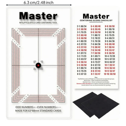 Card Centering Grading Tool for Pokémon TCG, Trading Card Grading for Collectible Cards - 1 set