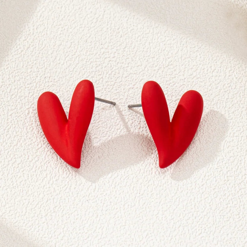 3 Pairs Elegant Design Metallic Enamel Leopard Love Heart Earring Sets Suitable for Party Valentine's Day Give To A Friend Gi