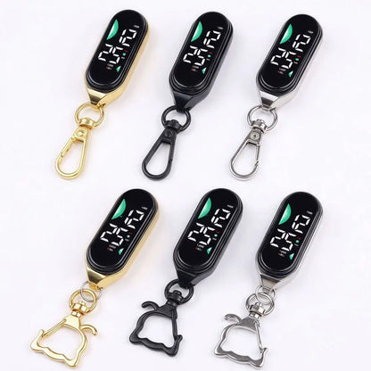LED Electronic Hanging Watch Portable Waterproof Pocket Watch Digital Display Carabiner Luminous Pocket Watch Kids Adults