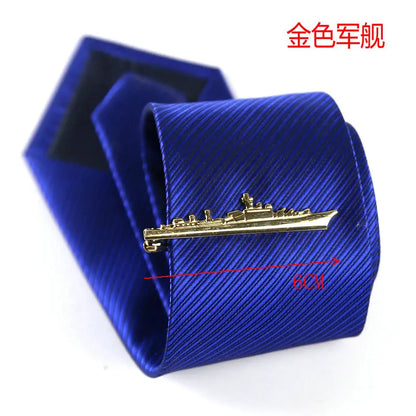 New Stainless Tie Clip For Men Classic Metel Tie Pin Copper Tie Bar Quality Enamel Tie Collar Pin Crystal Business Corbata - 