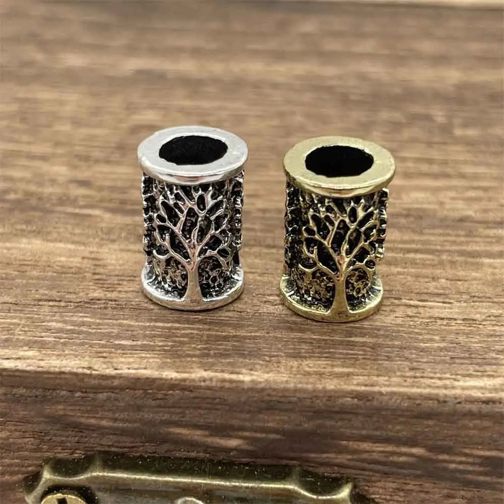 Nostalgia 1pcs Tree Of Life Small Beads For Hair Beard Braids Viking Accessories Charms Diy Jewellery Making Supplies