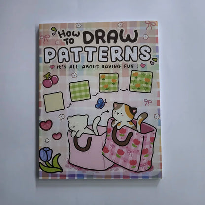 Coloring Book for Adults/Kids - How to Draw Patterns: Easy and Fun Step-by-Step Guide for Unique Creations,Cultivate imaginat