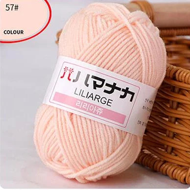 DIY Baby Milk Sweet Soft Cotton Knitting Wool Yarn Thick Fiber Velvet Yarn Hand Knitting Wool Crochet Yarn for DIY Sweater - 