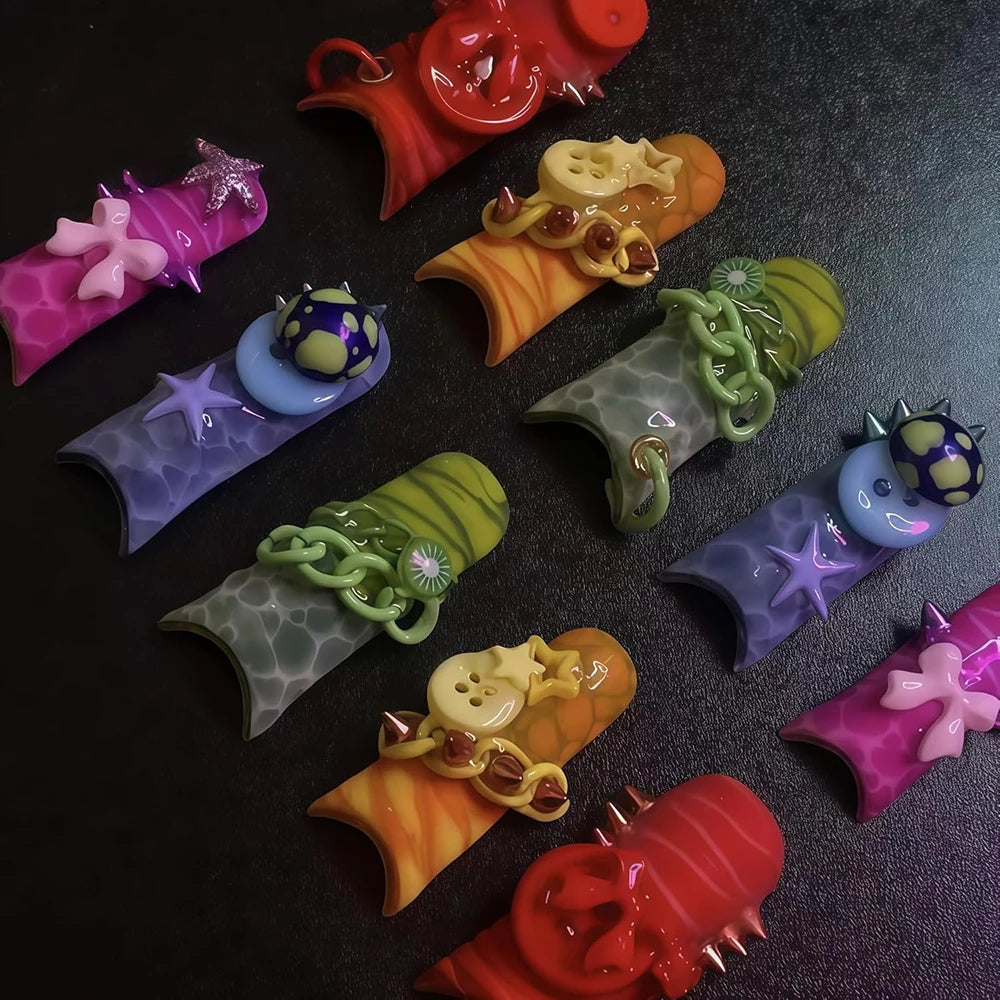 3D Buttons Nail Art Mold Silicone Cute Nail Charms Tool Women DIY Manicure Multi Shapes Button Small Model Resin Buckle Suppl