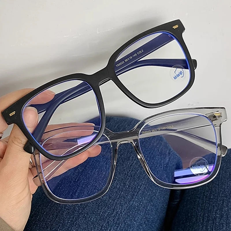 Vintage Transparent Computer Glasses Frame Women Men Anti Blue Light Square Eyewear Blocking Glasses Optical Spectacle Eyegla