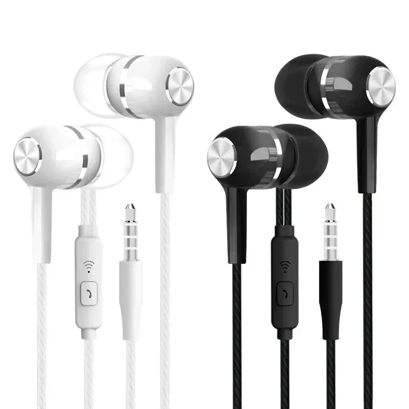 3.5mm Wired Earphone In Ear Headset HIFI Heavy Bass Earbuds Monitor Sports Headset Stereo Music Gaming Headphone with Microph