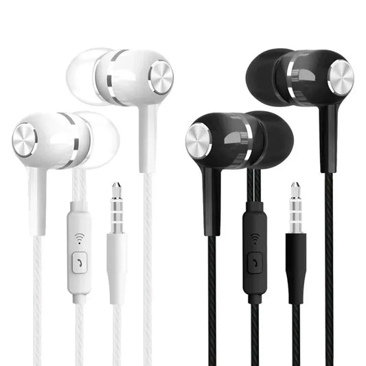 3.5mm Wired Earphone In Ear Headset HIFI Heavy Bass Earbuds Monitor Sports Headset Stereo Music Gaming Headphone with Microph
