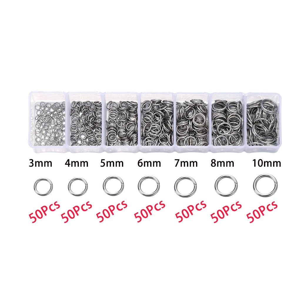 1Box Stainless Steel Lobster Clasps Open Jump Rings Crimp Beads Caps Set For Diy Bracelet Necklace Jewelry Making Making Kits