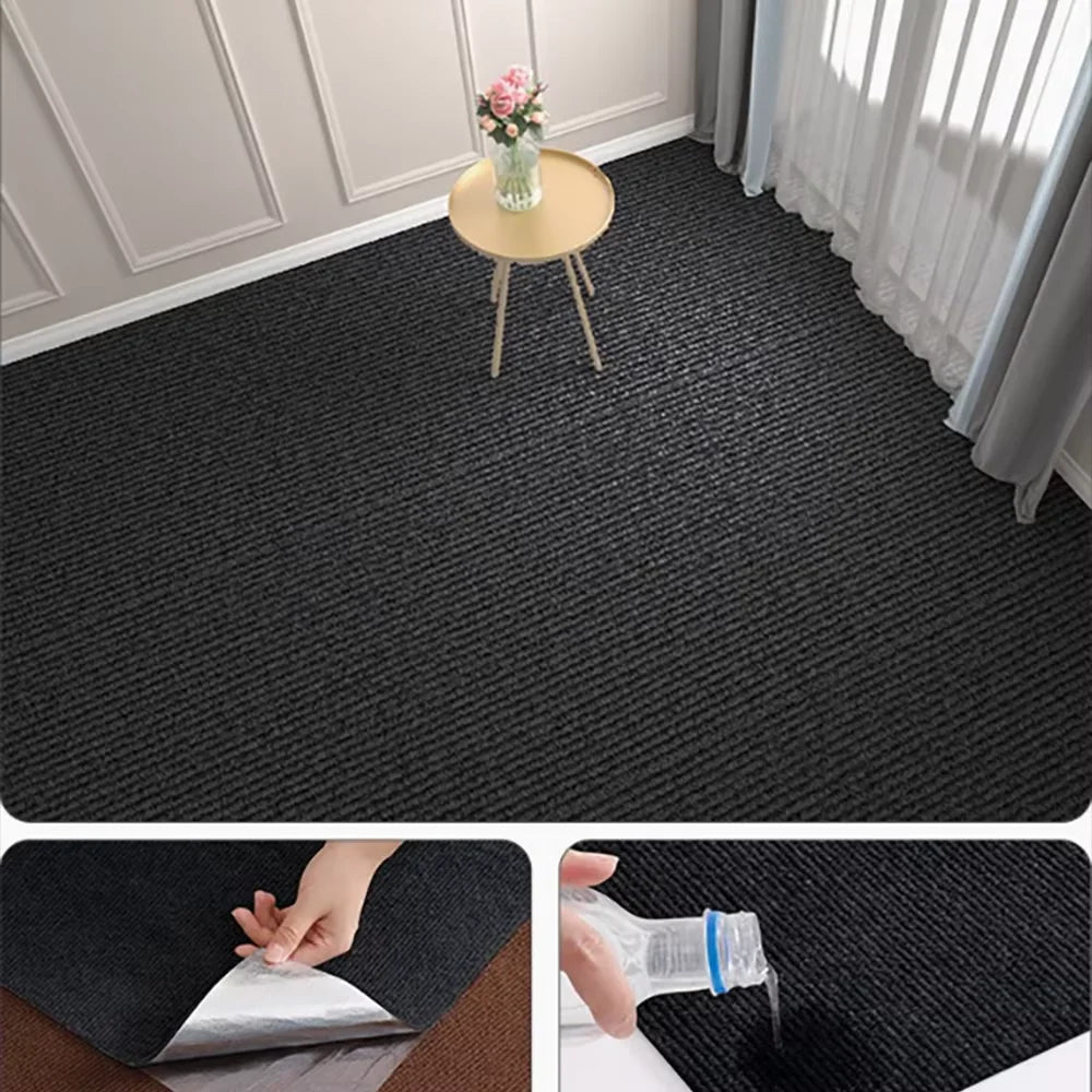 Self-adhesive Carpet Living Room Kitchen Rugs for Bedroom Water Uptake Home Decor Solid Color Bathroom Staircase Rug Decorati