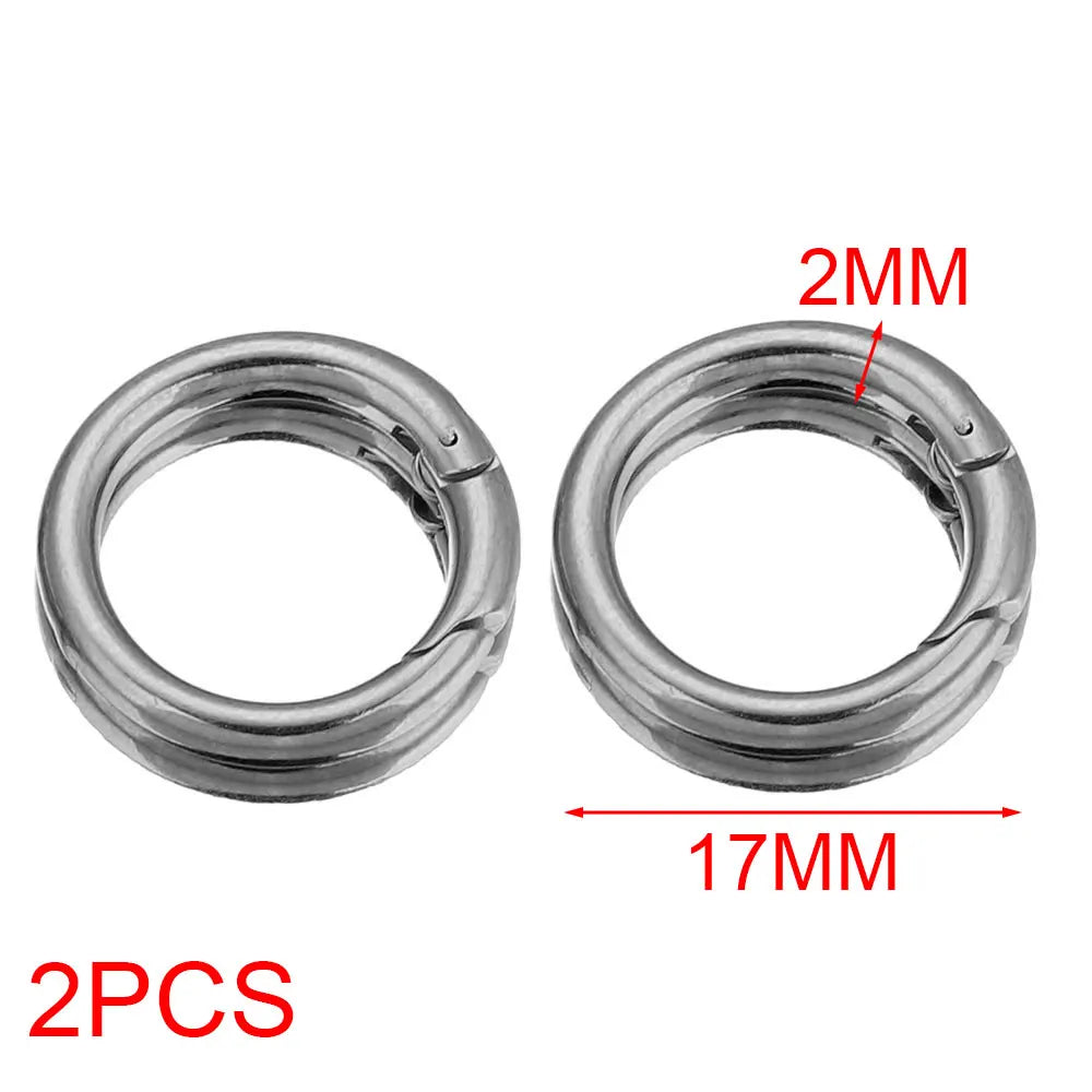 2pcs Stainless Steel Clasps Geometry Heart Round Ring Lobster Clasp Hooks Connectors Necklace for DIY Jewelry Making Supplies