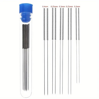 3D Printer Nozzle Cleaning Kit 0.2/0.25/0.3/0.35/0.4mm Stainless Steel Nozzle Cleaning Needles Cleaner For Car Wiper Gas Stov