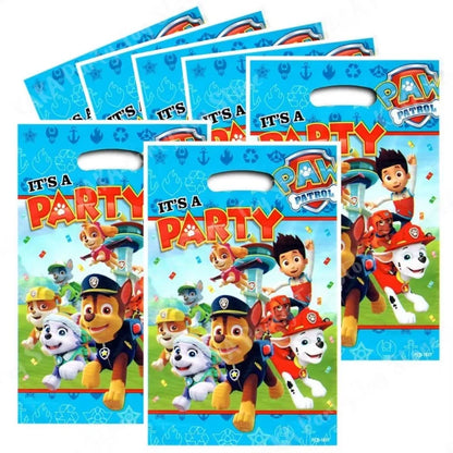 10/20/30Pcs Paw Patrol Party Gift Bags Plastic Candy Loot Bag for Baby Shower Kids Girl Birthday Party Favors Supplies Decor
