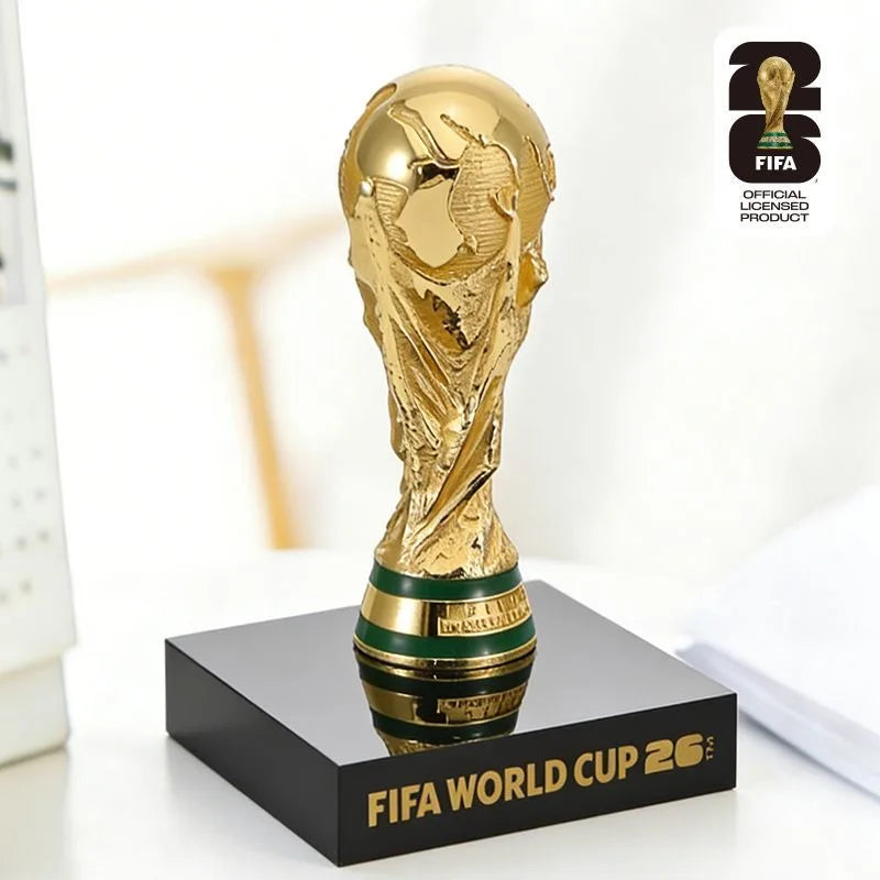 Official FIFA 2026 US Canada Mexico World Cup 3D World Cup Trophy Model Souvenir Decor Figurine Football Fan Gift