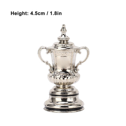 Football Trophy Decoration Mini Soccer Game Trophy Cup Model High Simulation Metal Football League Trophy Ornaments Decor