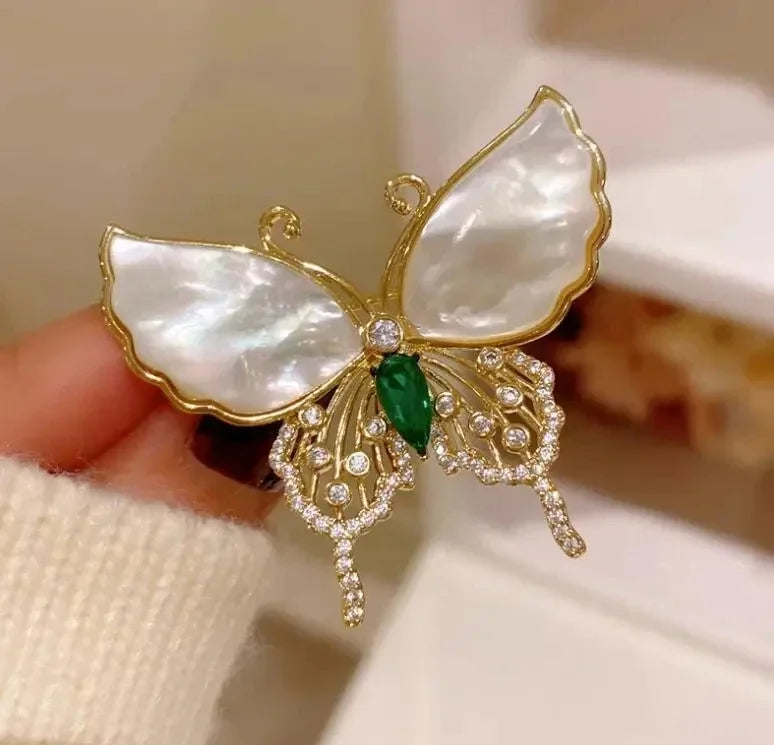 Small Cute Little Girl In Black Dress Nurse Brooches Rhinestone Crystal Brooch Pin Drop Oil Corsage Clothing Coat Jewelry - X