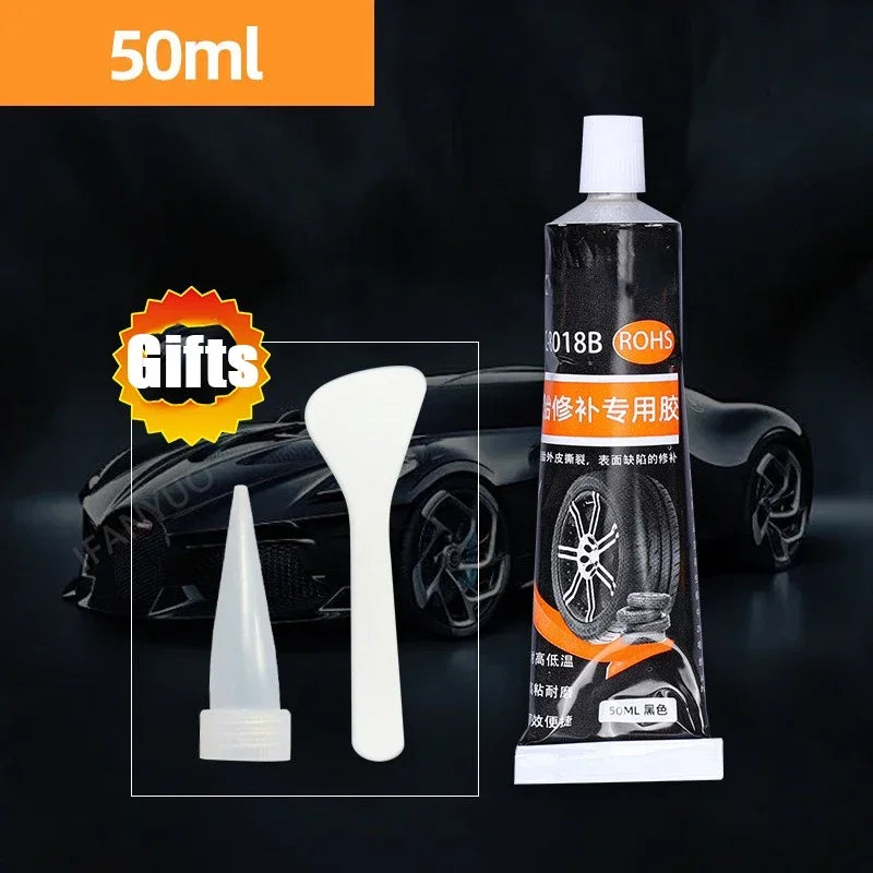30/50ml Waterproof High Temperature Resistant Tyre Repair Liquid Black Strong Rubber Glues Adhesive Glue Car Repairs Tools - 