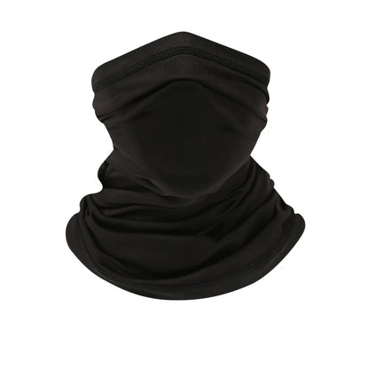 Outdoor Ice Silk Sun Protection Bib Spring and Summer Motorcycle Neck Cover Sports Magic Bandana Riding Mask Full Face - blac