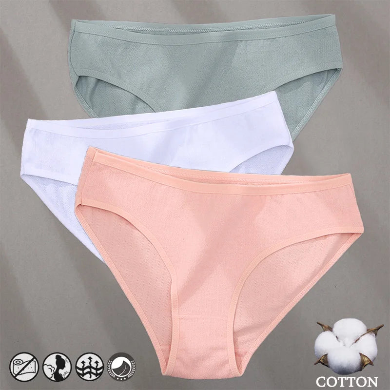 Cotton Panties Jacquard Design Pattern Women Panties Underwear Sexy Female Lingerie Briefs Solid Color Intimate Pantys for Wo