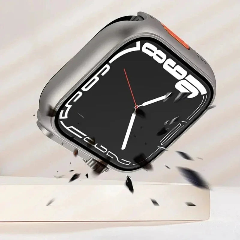 Glass+Case for Apple Watch 46mm 44mm 45mm 41mm 40mm 38mm 42mm Screen Protector Change Ultra Bumper iWatch Series 10 9 8 7 SE 