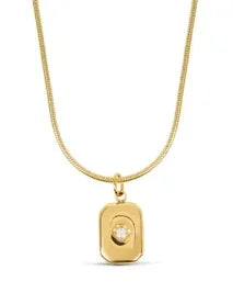 Stainless Steel Vintage Textured Delicate Necklace - C4 Gold
