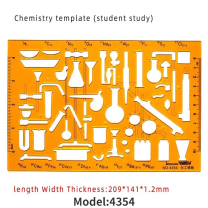 Architectural Drafting Template Set - Round & Oval Shapes, Resin Design Rulers for Furniture and Building Plans, Office Suppl