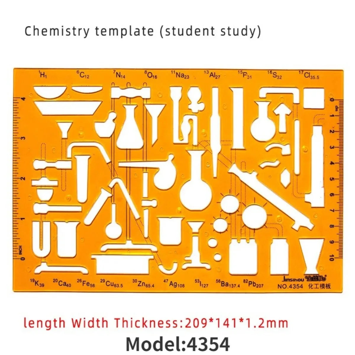 Architectural Drafting Template Set - Round & Oval Shapes, Resin Design Rulers for Furniture and Building Plans, Office Suppl
