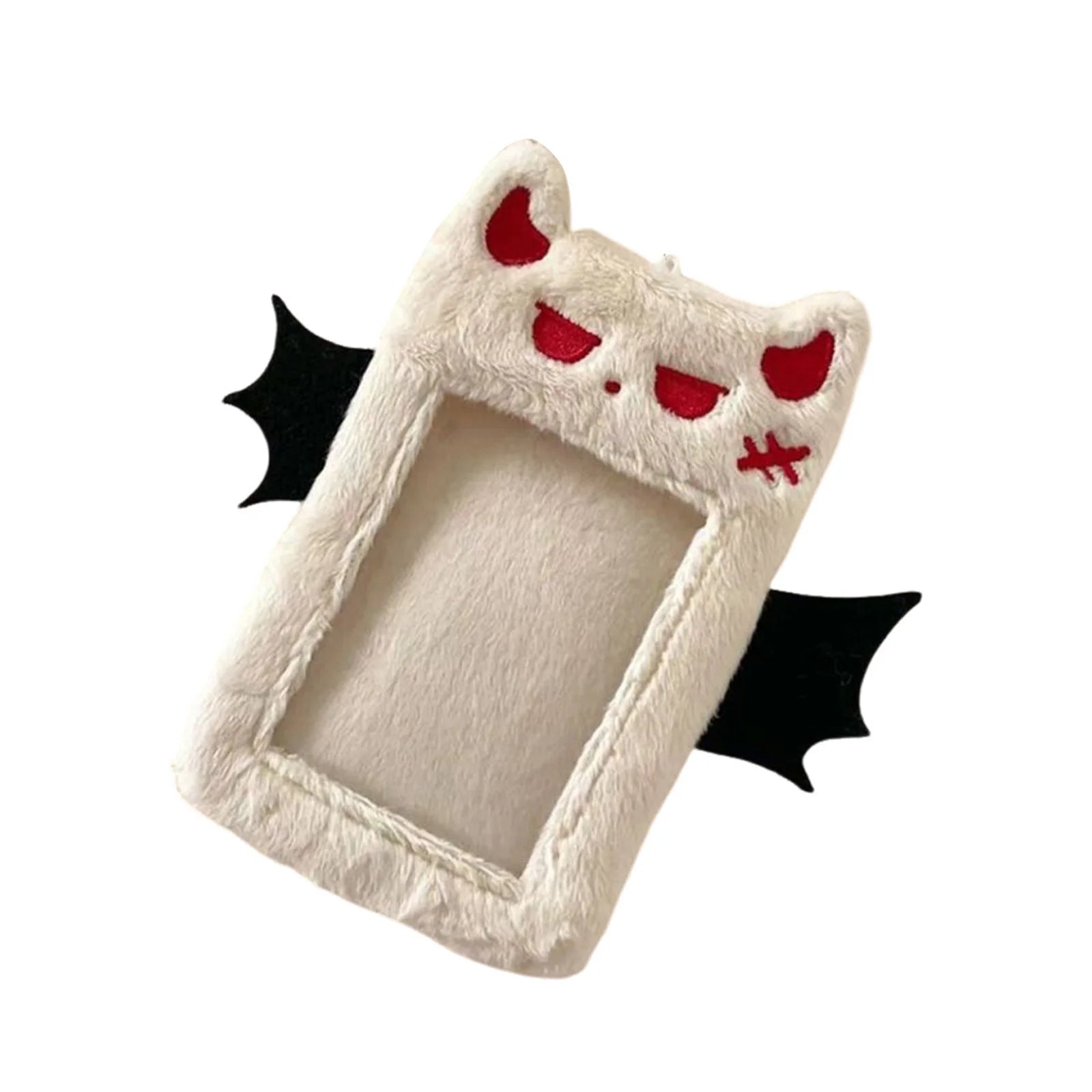 Cute Little Devil Plush Card Holder for Students Campus Photo ID Bus Card Display Pendant Pocket Card Protector Accessories -
