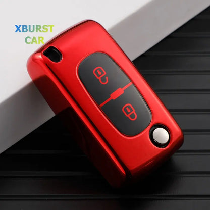 For Peugeot 107 207 307 308 407 607 206 4007 3008 5008 For Citroen C2 C3 C4 C5 C6 C8 2/3 Buttons TPU Car Remote Key Case Cove