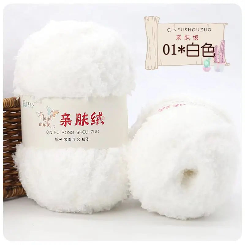 Crochet Yarn, Soft Chenille Yarn 50g, Velvet Towel Threads for Knitting, Plush Yarn for DIY Sweaters, Cozy Crochet Projects, 