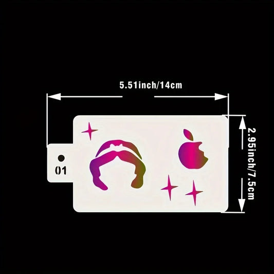 17 Painting Templates for Body Painting, Hollow Templates for Holiday Party Makeup and Body Art Painting, Reusable Makeup Pai
