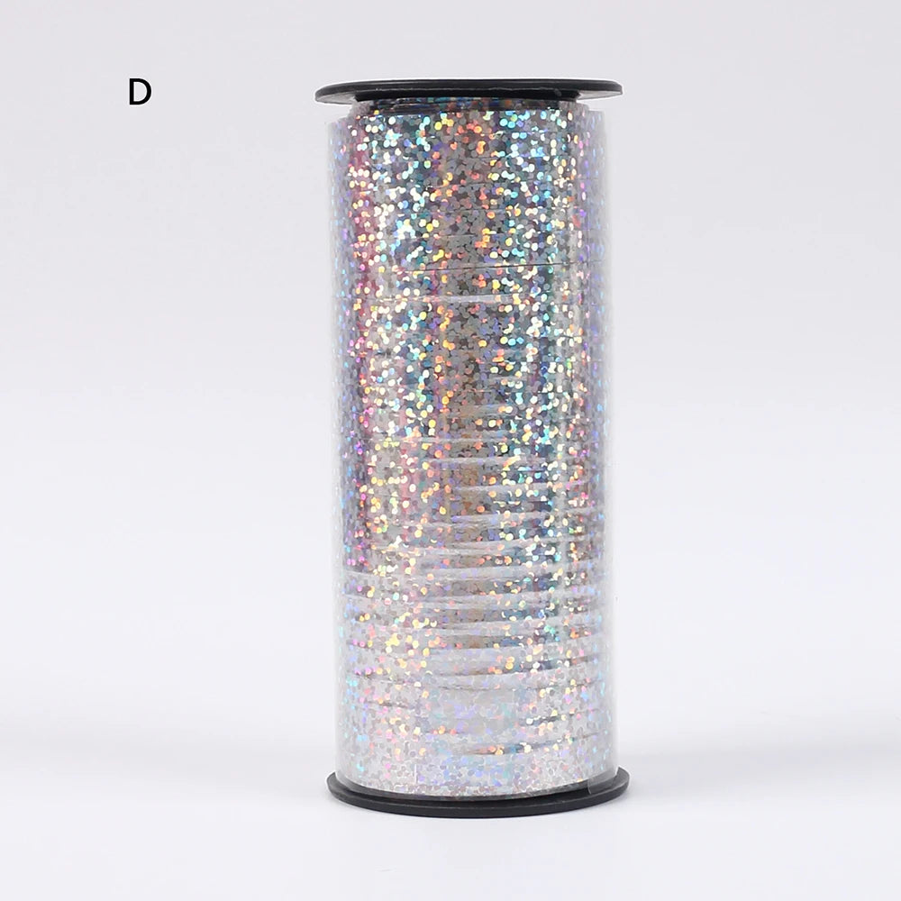 100Yards/Roll Glitter Curling Ribbons Balloon Ribbons Gift Wrap Ribbons for Crafts Christmas Birthday Wedding Party Decoratio