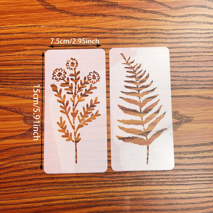 18 Pcs DIY Flower Painting Stencils, Reusable Plastic Templates for Wood, Fabric, Paper - Spray Paint & Graffiti Craft Suppli