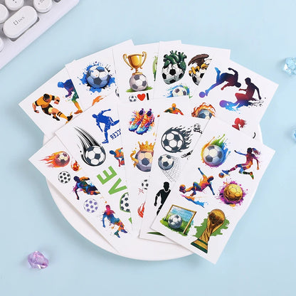 10pcs Soccer Temporary Tattoo Stickers Kids Boys Birthday Party Favors Sport Football Party Decoration Pinata Fillers Toy Gif