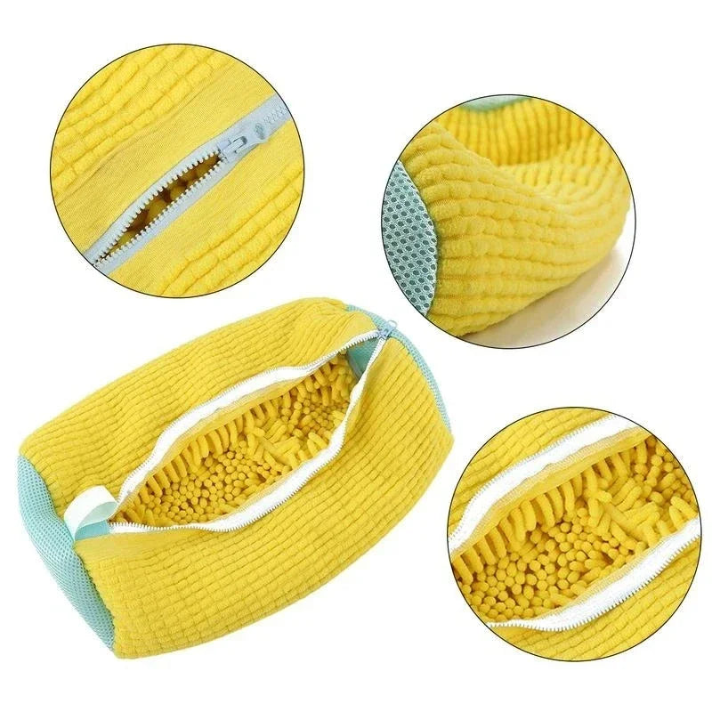 1/2PCS Washing Shoes Bag Cotton Laundry Fluffy Fibers Easily Remove Dirt Washing Bags Anti-Deformation Shoes Clothes Organize
