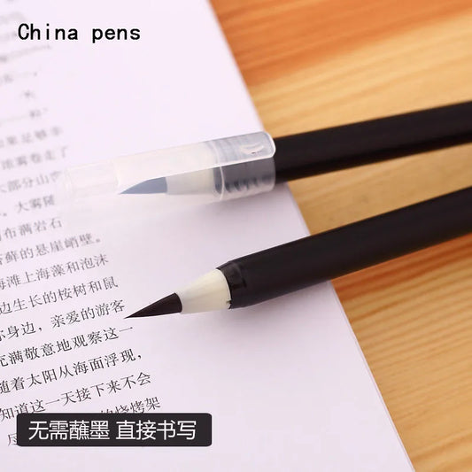 4-Size Calligraphy Pen Set - Black Ink Brush Markers For Writing, Hand Lettering, Sketching