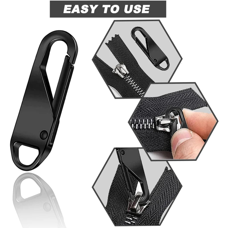 20-5PCS Zipper Pull Replacement Zipper Slider Puller Instant Repair Bag Bad Buckle Travel Suitcase Head DIY Sewing Craft Tool