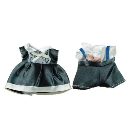 Dress Dollhouse Accessories 1:12 Forest Animal Family Clothes Fashion Daily Wear Casual Outfits Vest Shirt Skirt Pants for Do