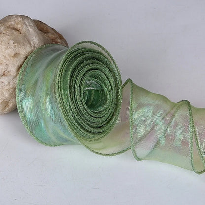 10Yards/Roll Chiffon Silk Ribbon Organza Satin For DIY Craft Gift Wrapping Decoration Wedding Bouquets Wreath Sewing Supplies