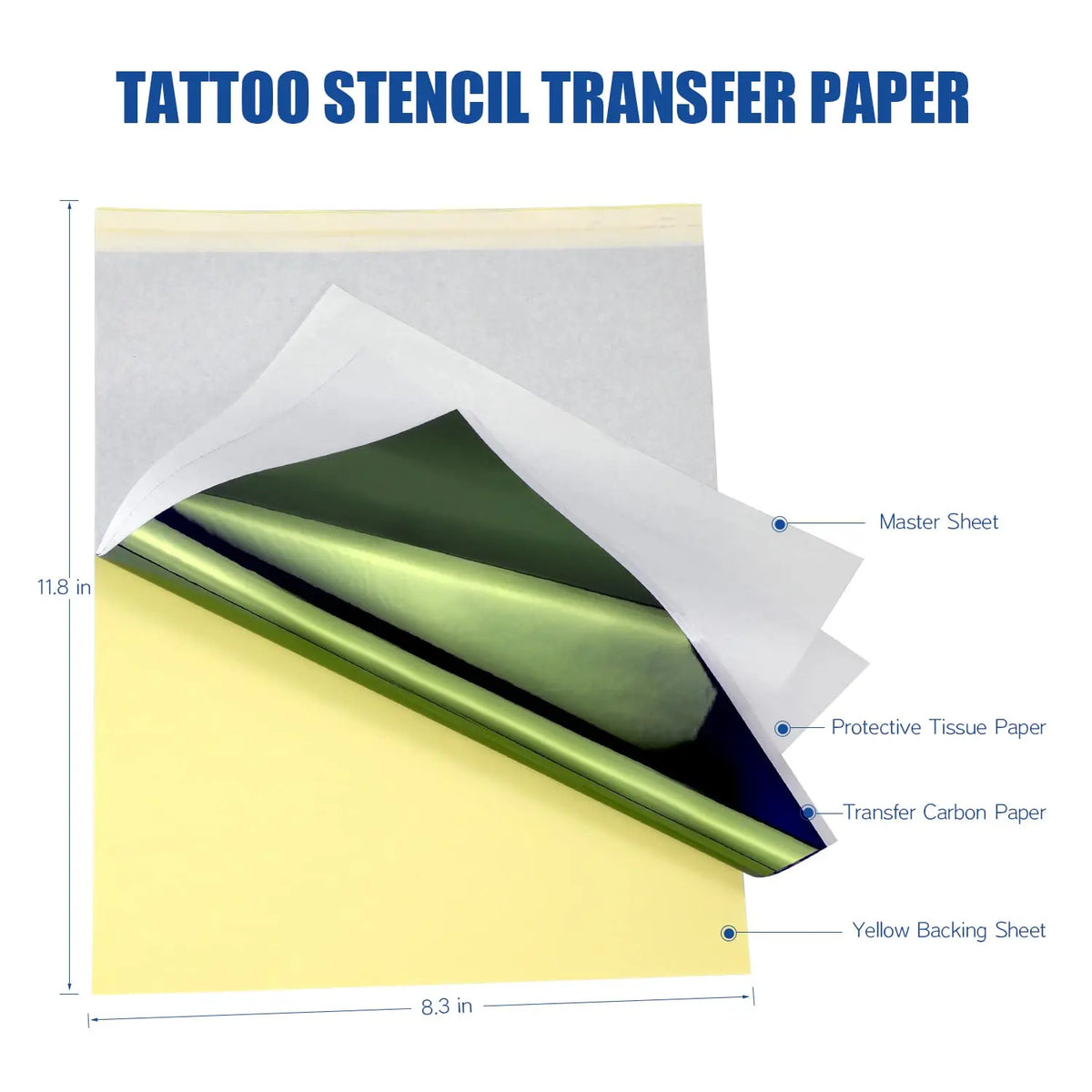 Tattoo A4 Transfer Paper 100 Sheets Tattoo Transfer Paper Stencil Carbon Copier Spirit Stencil Carbon 4 Layers Thermal Paper