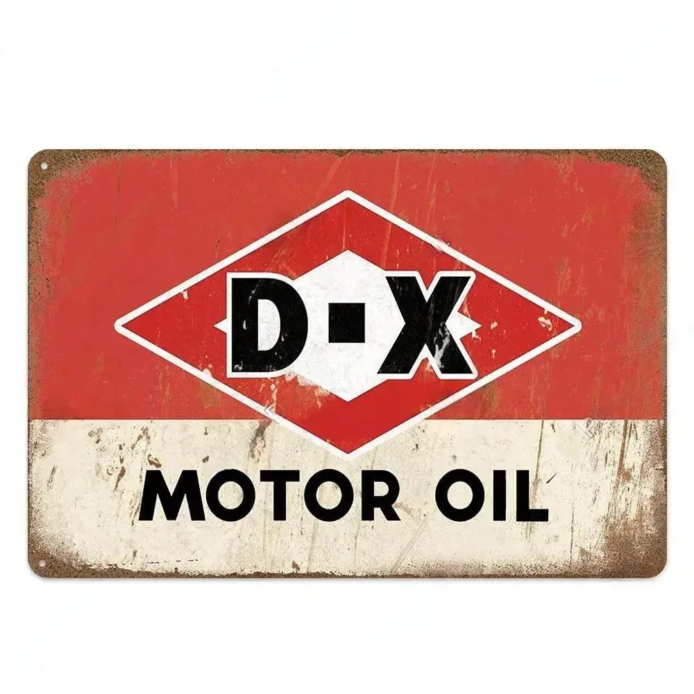 Engine Oil Vintage Signs Poster Metal Sign Decorative Plaque for Garage Gas Station Man Cave Club Bar Home Room Wall Decor