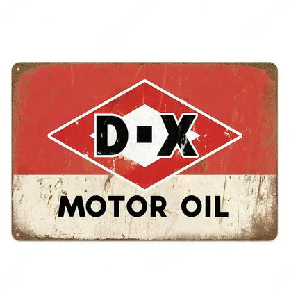 Engine Oil Vintage Signs Poster Metal Sign Decorative Plaque for Garage Gas Station Man Cave Club Bar Home Room Wall Decor