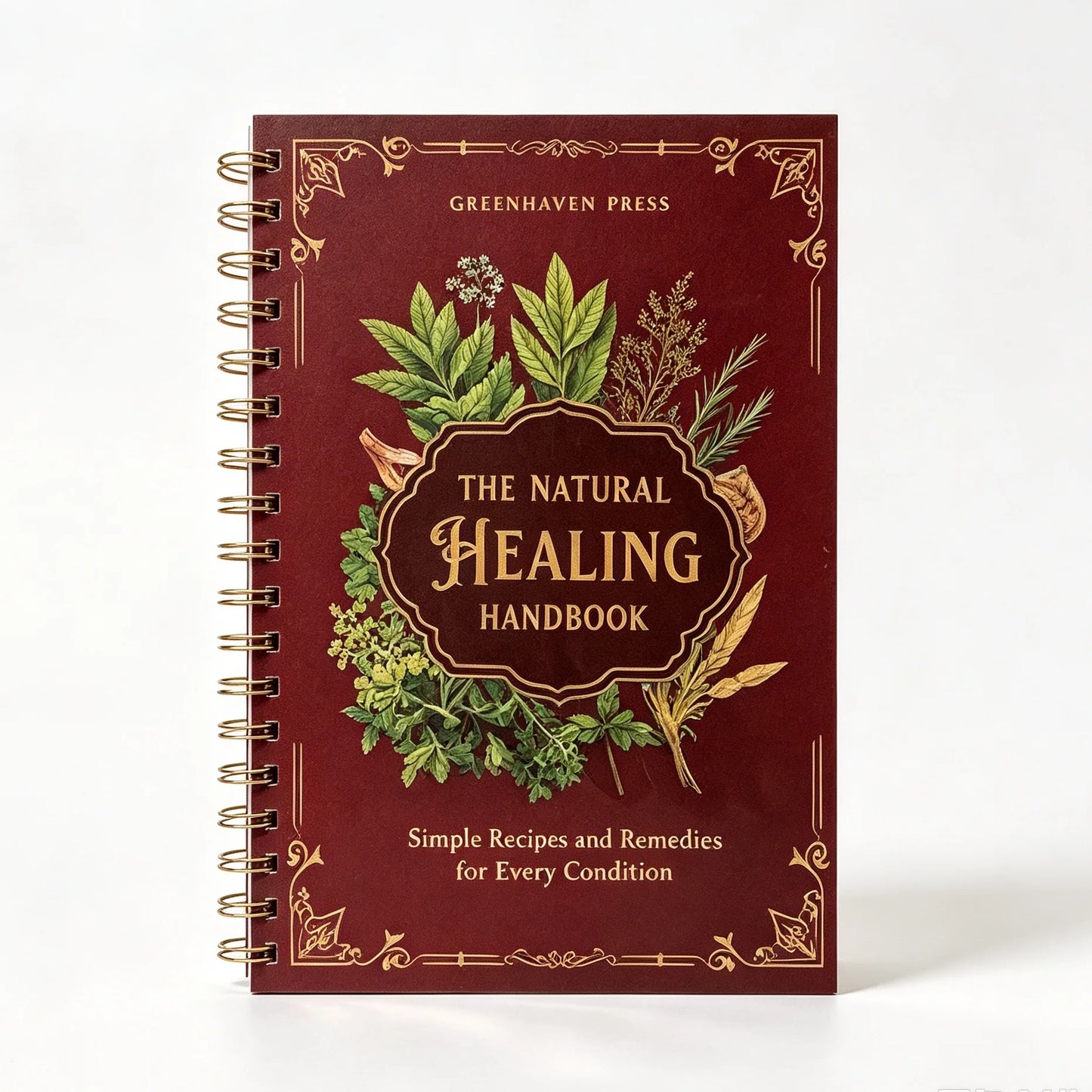 The Natural Healing Handbook, 3‑Version Herbal Natural Remedies Guide Book, Holistic Wellness Home Treatment Recipe Book